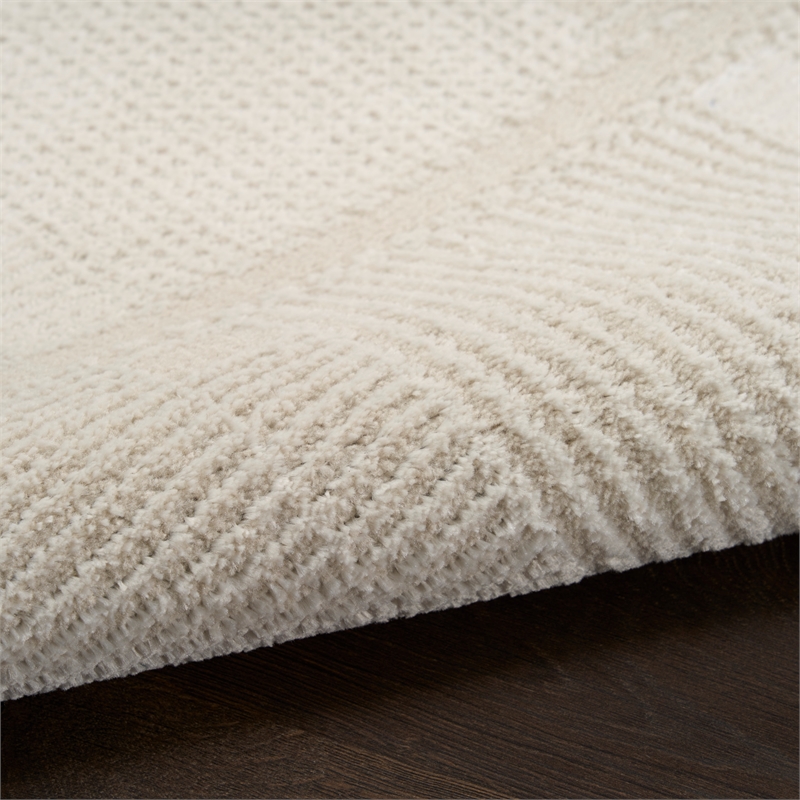 Nourison Nordic 4' x 6' Ivory Beige Fabric Area Rug