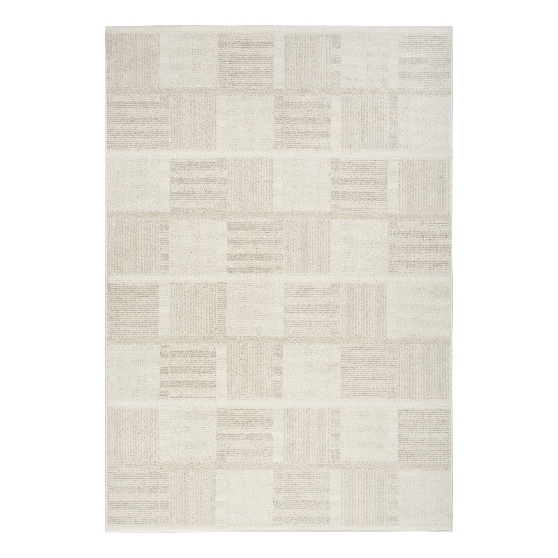 Nourison Nordic 4' x 6' Ivory Beige Fabric Area Rug