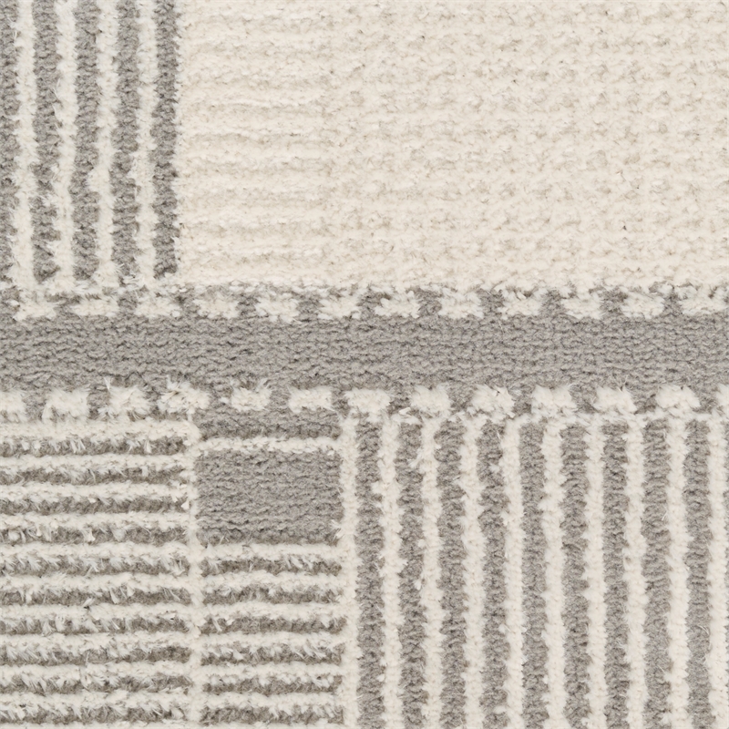 Nourison Nordic 5' x 7' Ivory Gray Fabric Area Rug