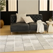 Nourison Nordic 5' x 7' Ivory Gray Fabric Area Rug