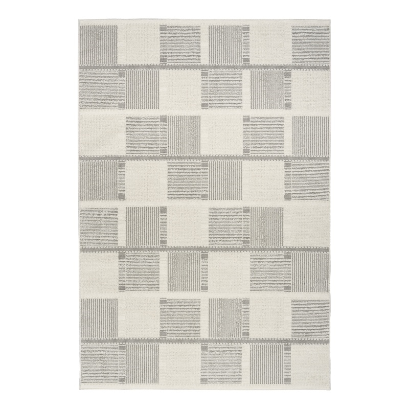 Nourison Nordic 5' x 7' Ivory Gray Fabric Area Rug