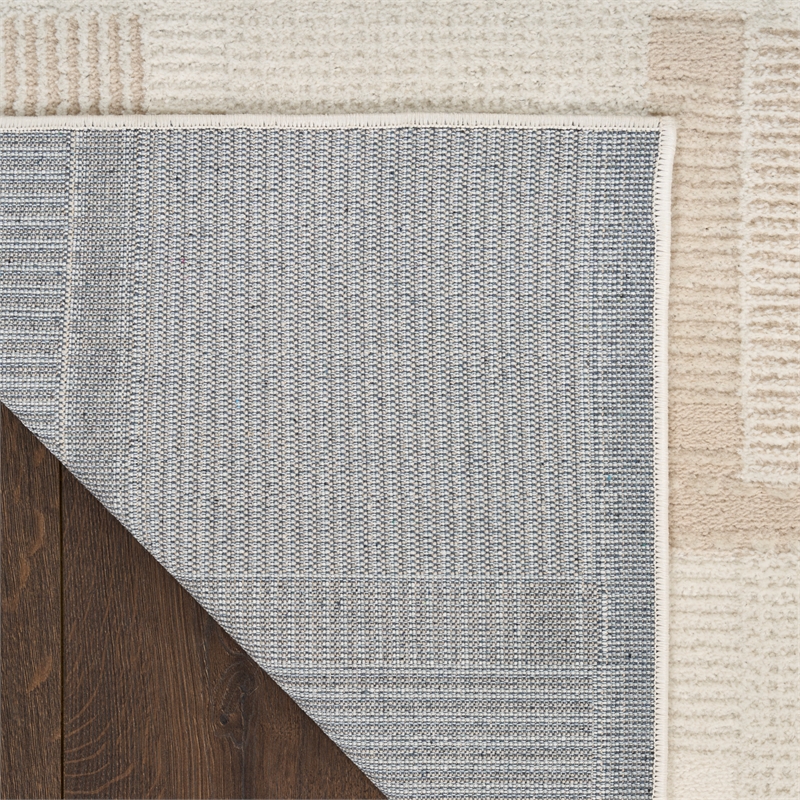 Nourison Nordic 4' x 6' Ivory Taupe Fabric Area Rug