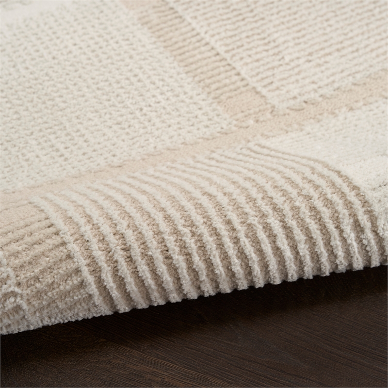 Nourison Nordic 4' x 6' Ivory Taupe Fabric Area Rug