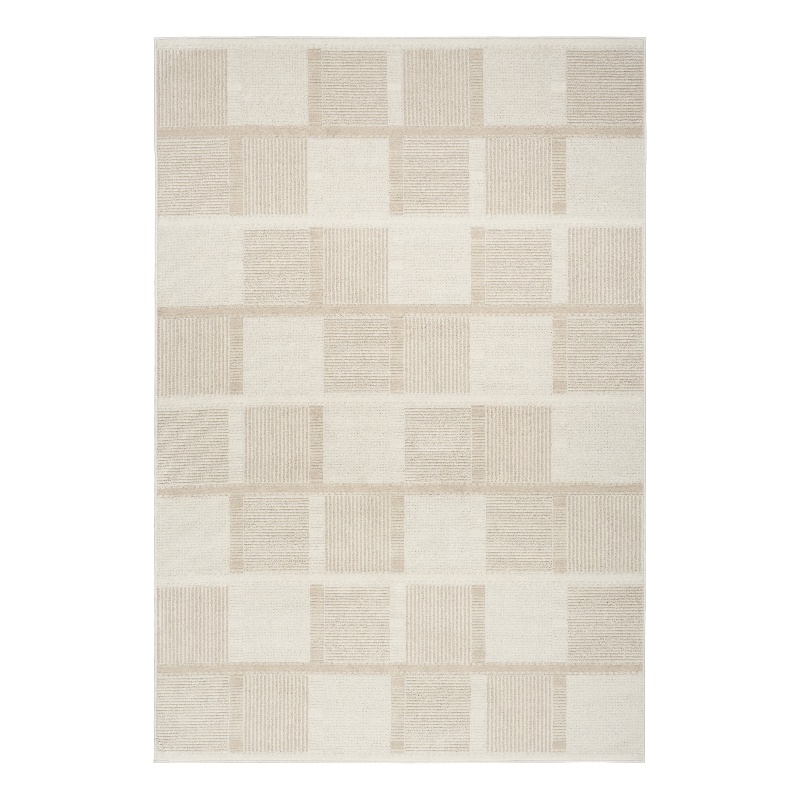 Nourison Nordic 4' x 6' Ivory Taupe Fabric Area Rug