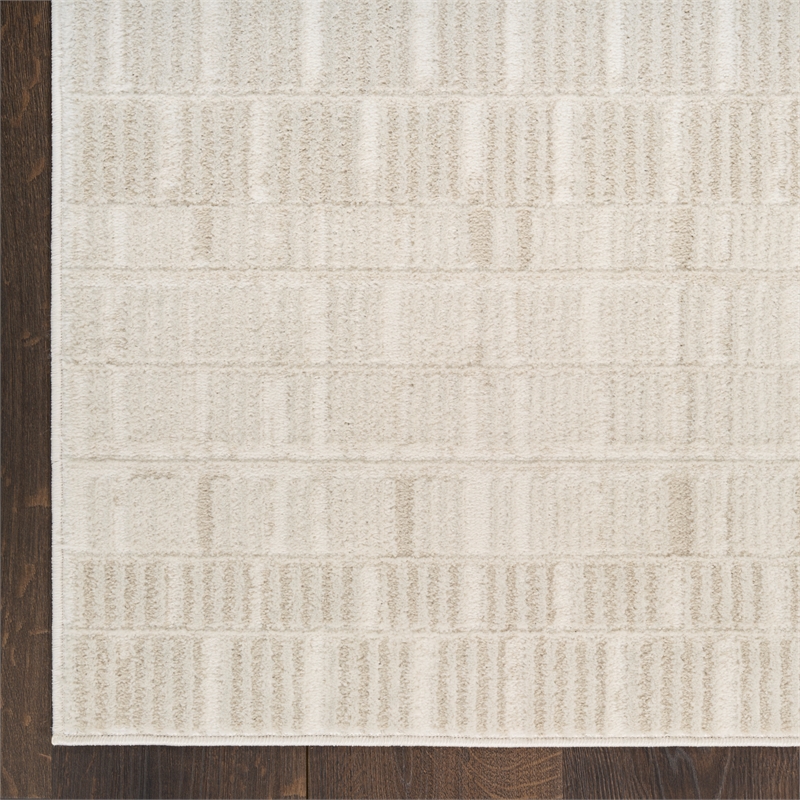 Nourison Nordic 4' x 6' Ivory Fabric Area Rug