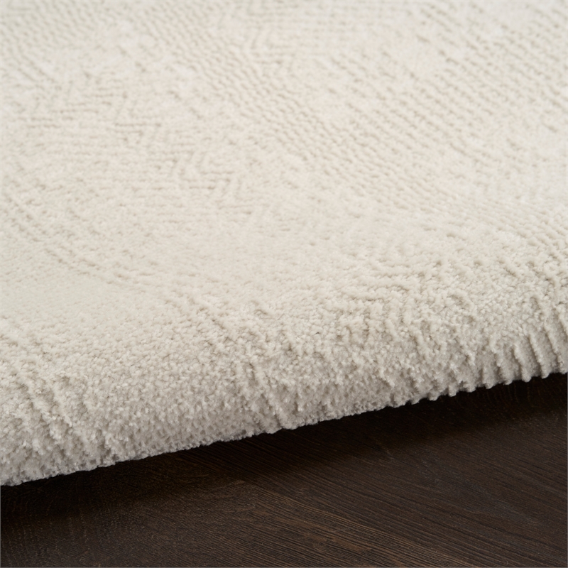 Nourison Nordic 4' x 6' Ivory Fabric Area Rug