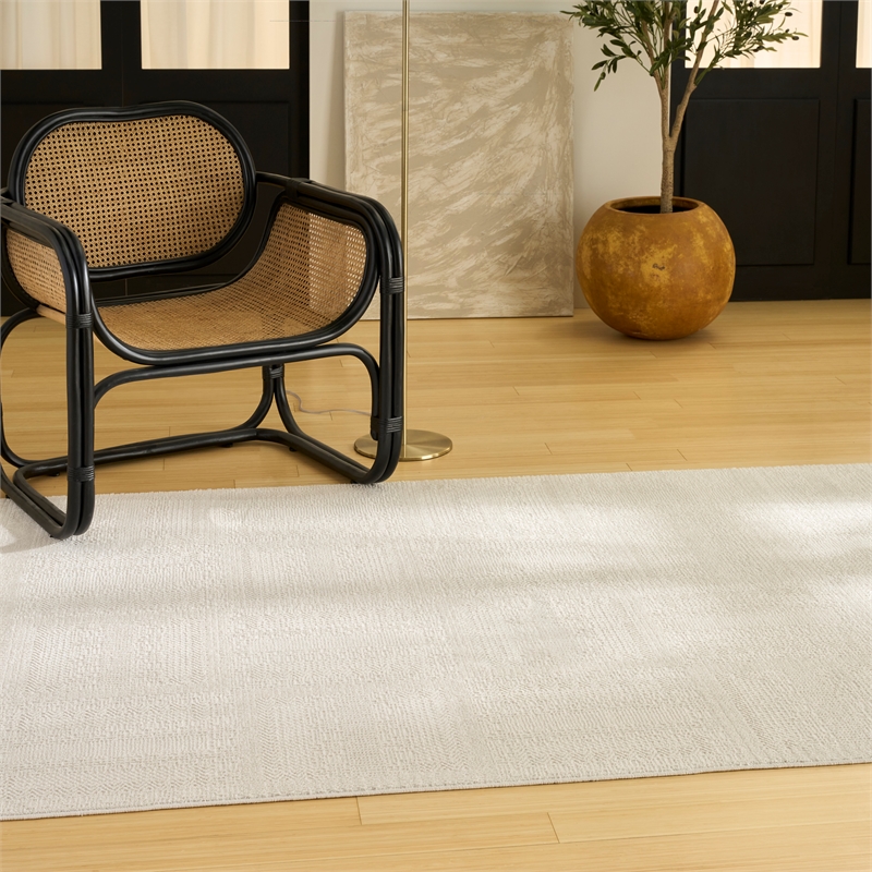 Nourison Nordic 5' x 7' Ivory Fabric Area Rug
