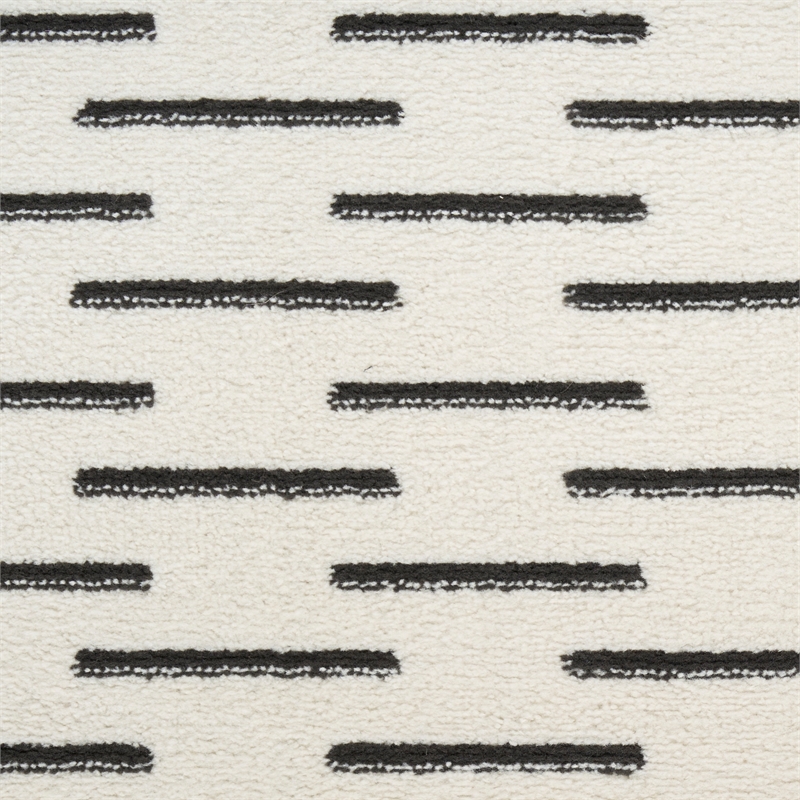 Nourison Nordic 4' x 6' Ivory Black Fabric Area Rug