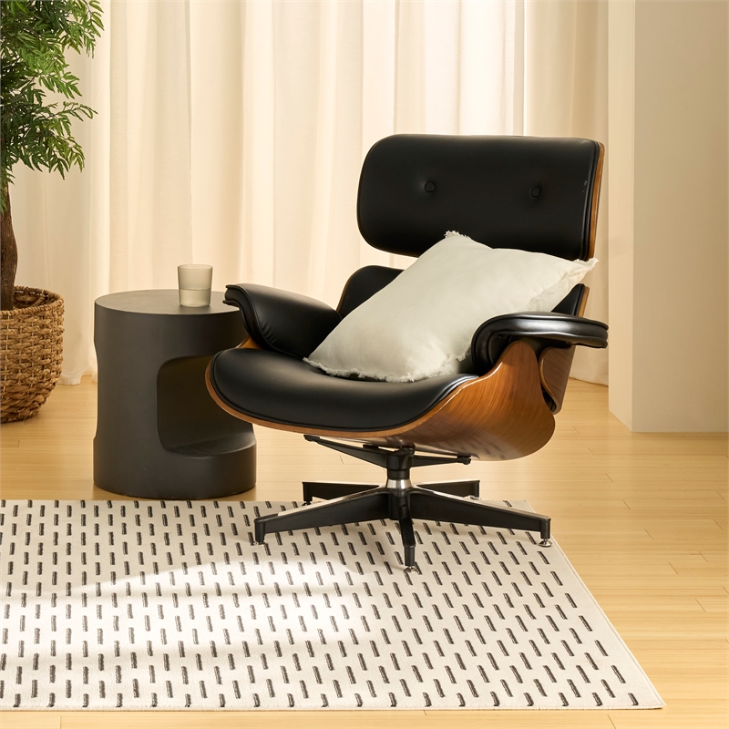 Nourison Nordic 4' x 6' Ivory Black Fabric Area Rug