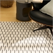 Nourison Nordic 4' x 6' Ivory Black Fabric Area Rug