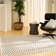 Nourison Nordic 4' x 6' Ivory Black Fabric Area Rug