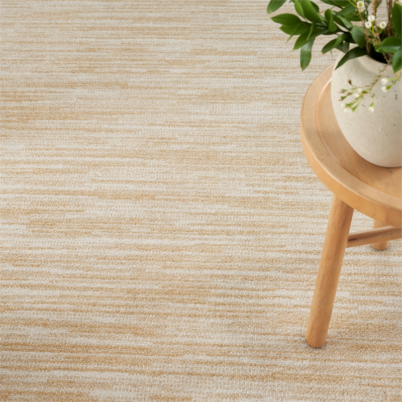 Nourison Essentials 4' x 6' Ivory Gold Fabric Area Rug