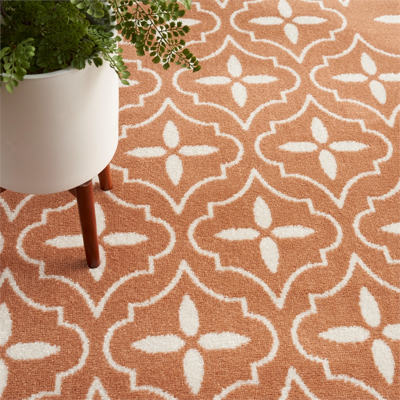 Nourison Essentials 8' Runner Copper Fabric Area Rug