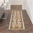 Nourison Essentials 8' Runner Ivory Gold Fabric Area Rug