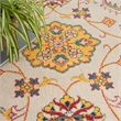 Nourison Essentials 8' Runner Ivory Gold Fabric Area Rug