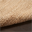 Nourison Natural Jute 2' x 6' Natural Fabric Area Rug