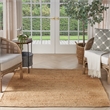 Nourison Natural Jute 4' x Square Bleached Fabric Area Rug