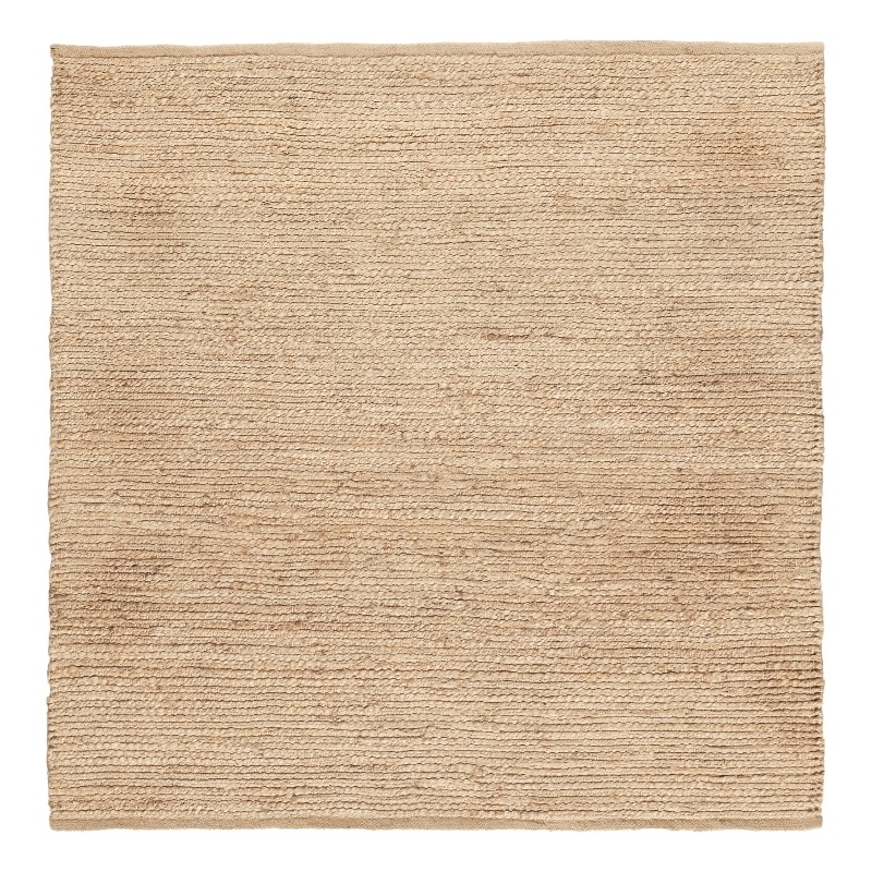 Nourison Natural Jute 4' x Square Bleached Fabric Area Rug