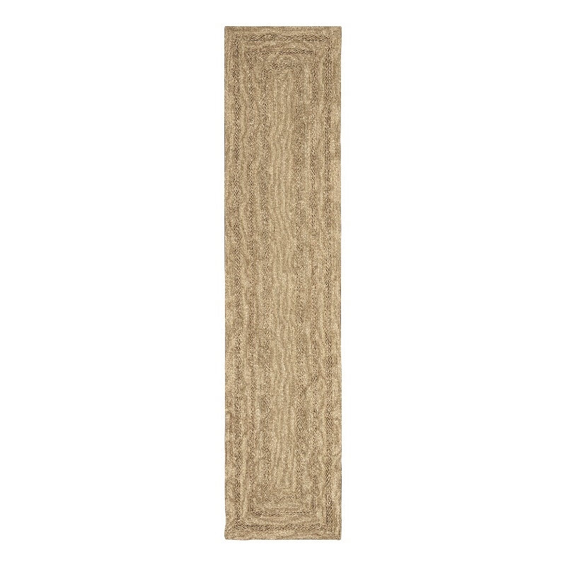 Nourison Natural Seagrass 8' Runner Natural Fabric Area Rug