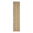 Nourison Natural Seagrass 8' Runner Natural Fabric Area Rug