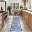 Nourison Washables 10' Runner Blue Fabric Area Rug