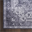 Nourison Washables 9' x 12' Charcoal Gray Fabric Area Rug