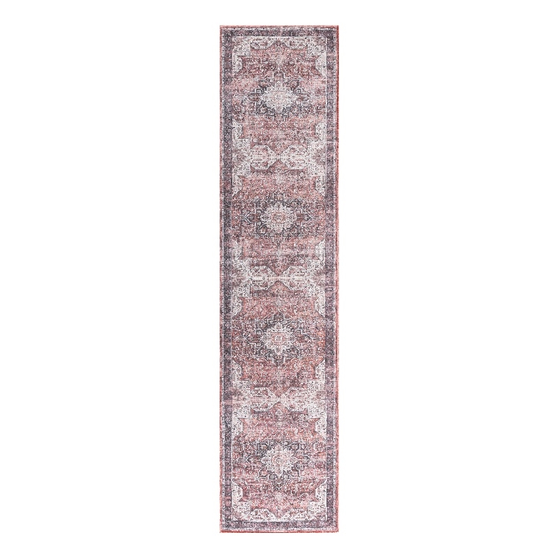 Nourison Washables 8' Runner Red Fabric Area Rug