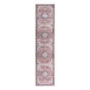 Nourison Washables 8' Runner Red Fabric Area Rug