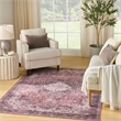 Nourison Washables 5' x 7' Red Fabric Area Rug