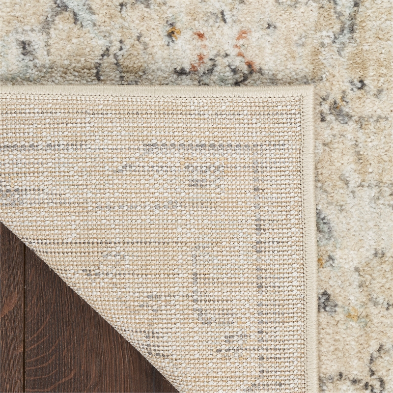 Nourison Oushak Home 10' x 14' Cream Fabric Area Rug