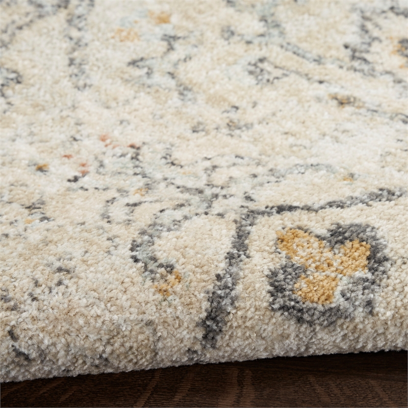 Nourison Oushak Home 10' x 14' Cream Fabric Area Rug