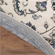 Nourison Essentials 8' x Round Ivory Blue Fabric Area Rug