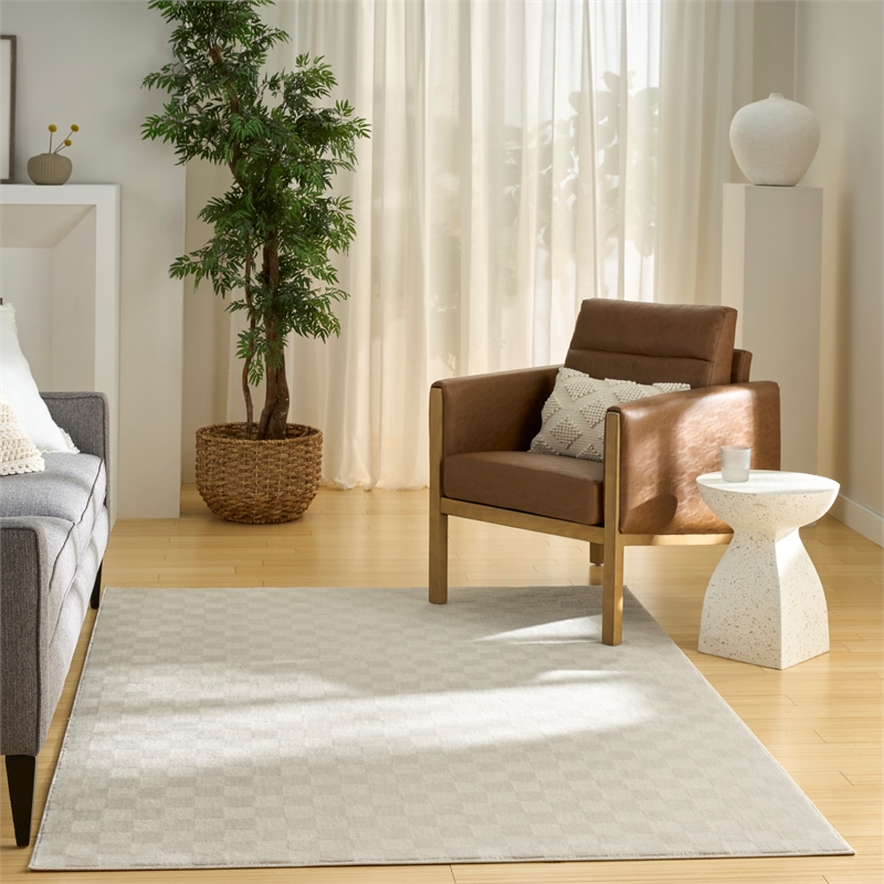 Nourison Serenity Home 4' x 6' Ivory Fabric Area Rug