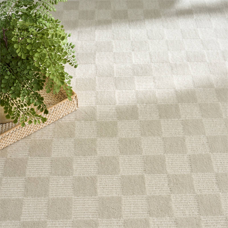 Nourison Serenity Home 5' x 7' Ivory Fabric Area Rug