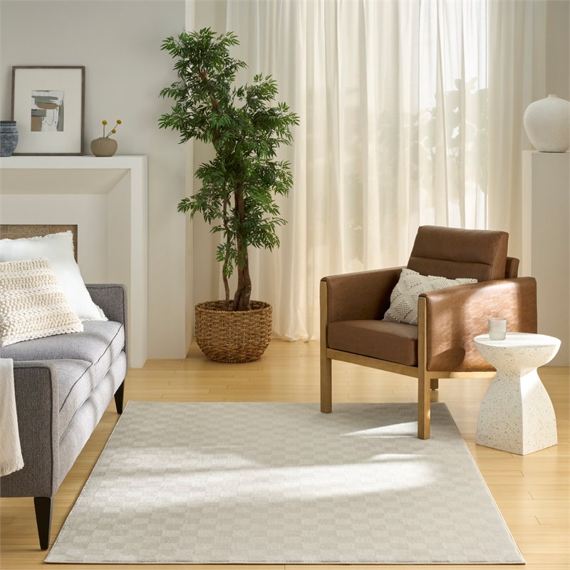 Nourison Serenity Home 5' x 7' Ivory Fabric Area Rug