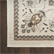 Nourison Serenity Home 6' Runner Ivory Mocha Fabric Area Rug