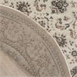 Nourison Serenity Home 4' x Round Ivory Mocha Fabric Area Rug