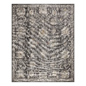 Nourison Oushak Home 9' x 12' Charcoal Fabric Area Rug