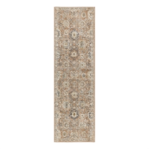 Nourison Oushak Home 6' Runner Rust Fabric Area Rug