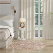 Nourison Oushak Home 4' x Round Rust Fabric Area Rug