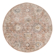 Nourison Oushak Home 4' x Round Rust Fabric Area Rug