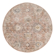 Nourison Oushak Home 8' x Round Rust Fabric Area Rug