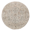 Nourison Oushak Home 4' x Round Light Gray Fabric Area Rug