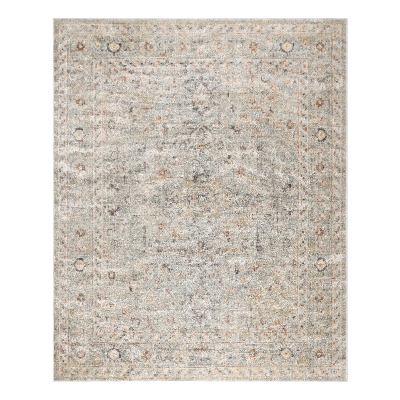 Nourison Oushak Home 10' x 14' Light Gray Fabric Area Rug