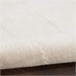 Nourison Serenity Home 6' Runner Ivory Cream Fabric Area Rug