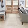 Nourison Serenity Home 6' Runner Ivory Cream Fabric Area Rug