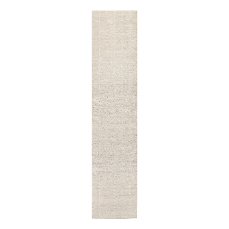 Nourison Serenity Home 6' Runner Ivory Cream Fabric Area Rug