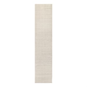 Nourison Serenity Home 6' Runner Ivory Cream Fabric Area Rug