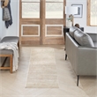 Nourison Serenity Home 6' Runner Ivory Fabric Area Rug