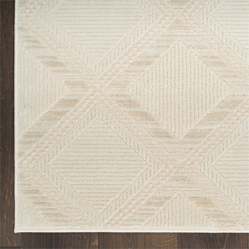 Nourison Serenity Home 5' x 7' Ivory Fabric Area Rug